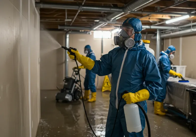 Basement Sanitization and Antimicrobial Treatment process in Winchester, TN